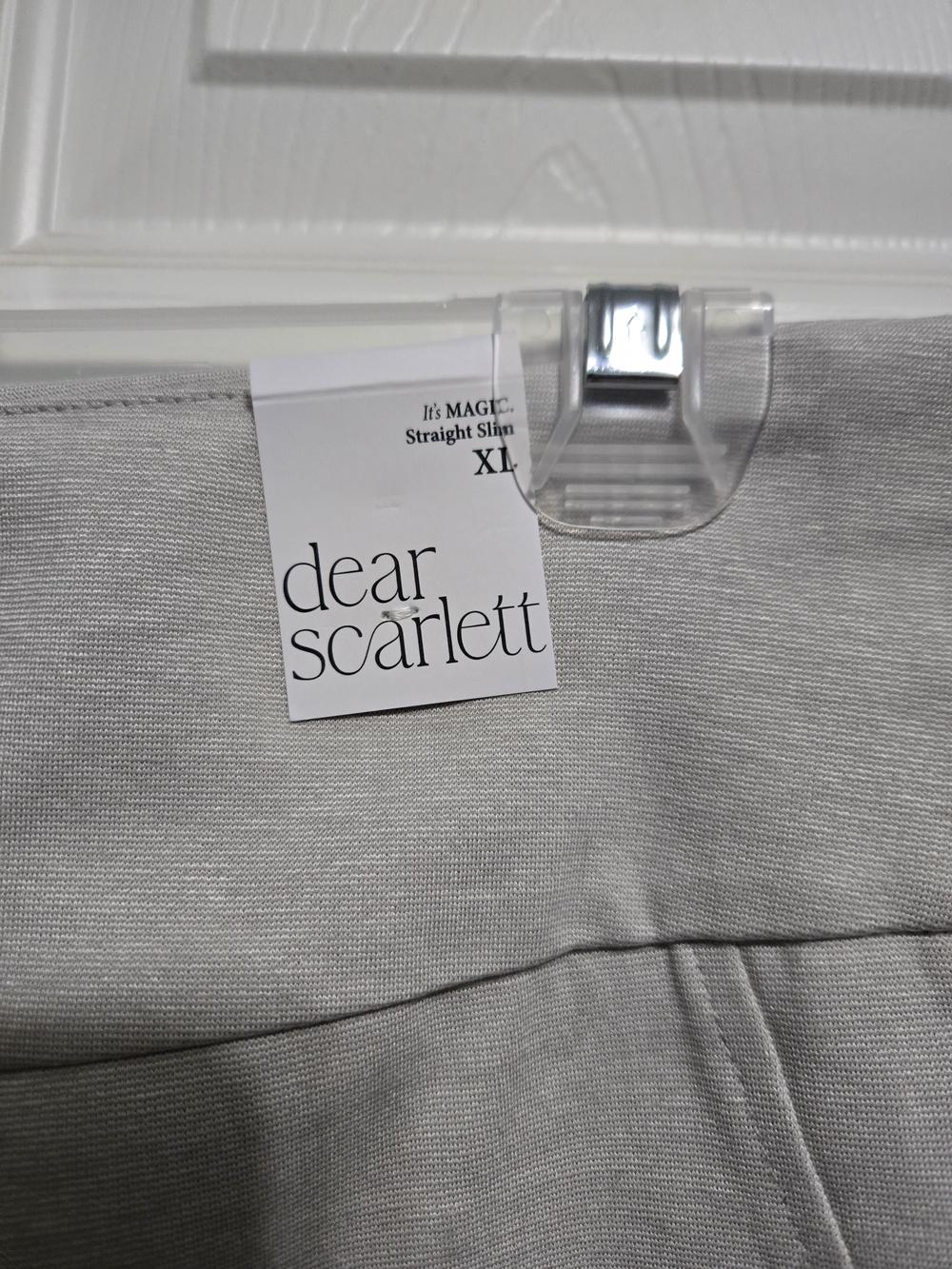 Dear Scarlett Magic Pearl Gray Straight-Leg Pants - Picture 2 of 4